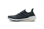 adidas UltraBoost 21 Running Shoes, Charcoal and White FY0372