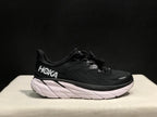 HOKA Clifton 8 Running Shoes, Black and White