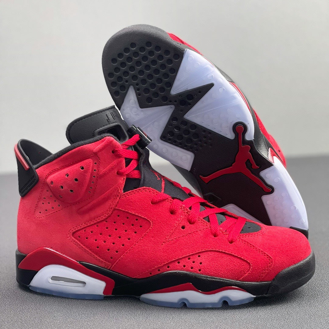 Air Jordan 6 Retro Toro Red and Black Sneakers CT8529-600