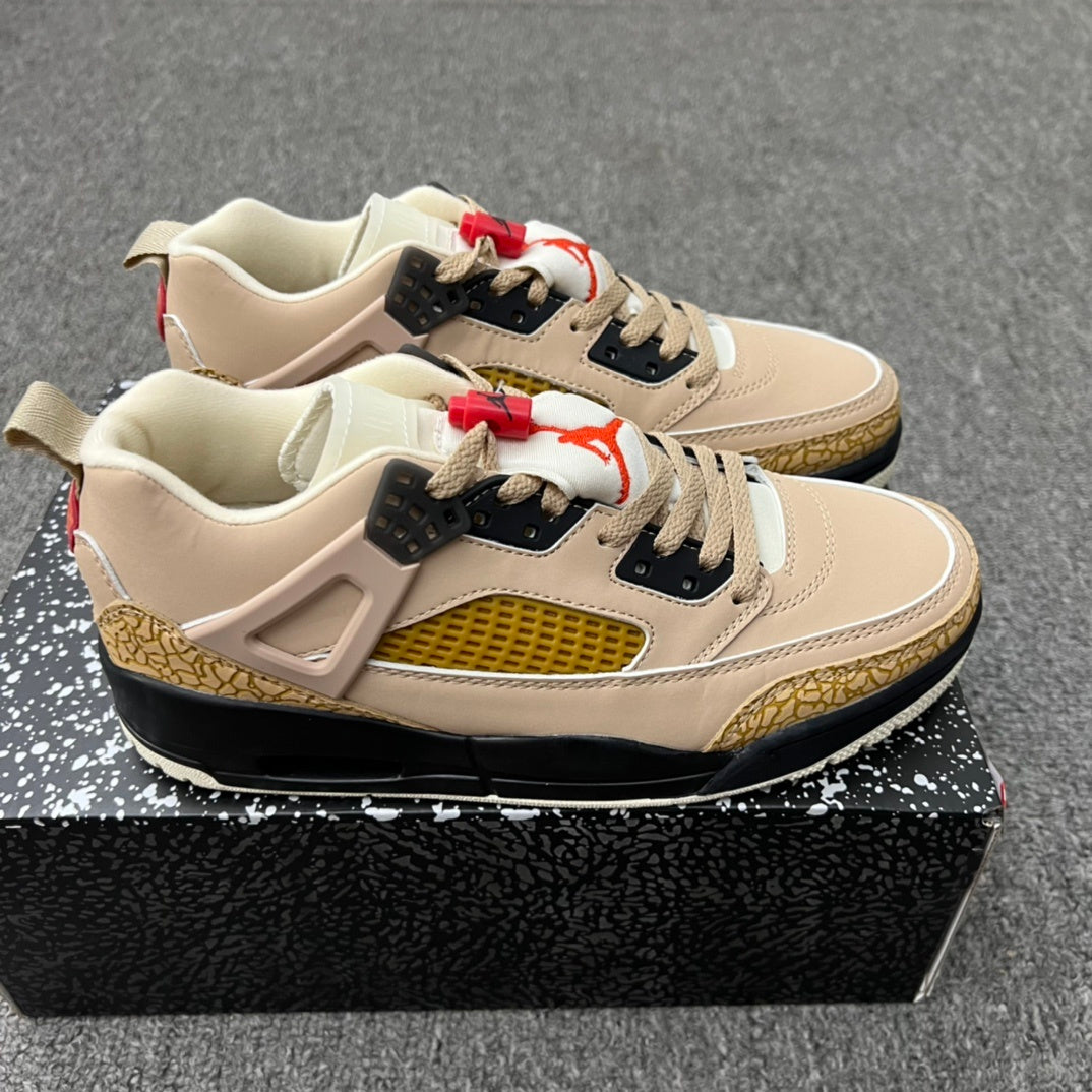 Jordan Spizike Low AJ3.5 Sneakers in Tan and Gold