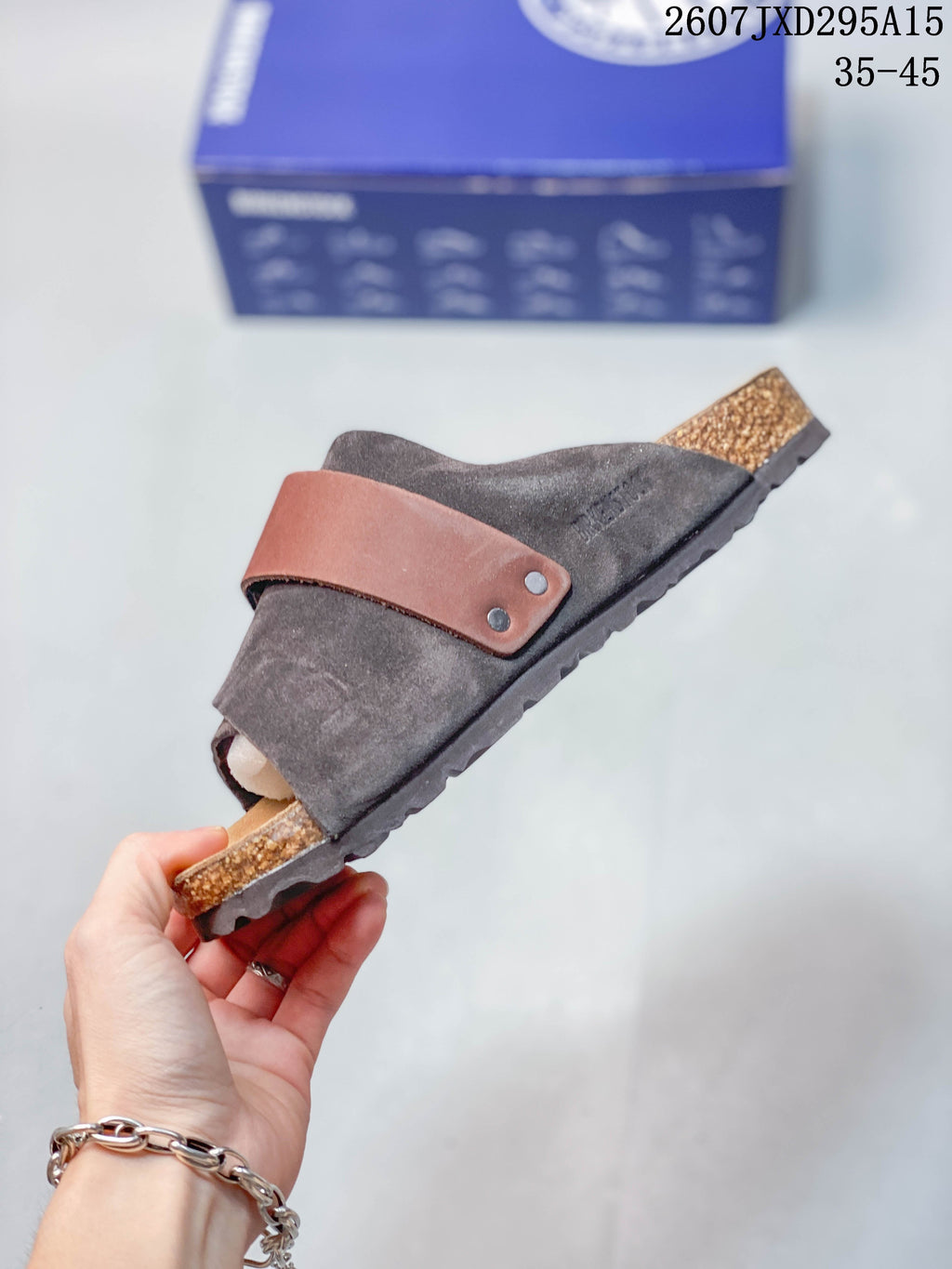 Birkenstock Boston Suede Shearling Sandals Brown