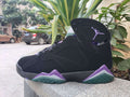 Air Jordan 7 High-Top Sneakers Black Purple Green