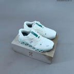 On Cloud X 5 Low-Top Sneakers in White and Mint