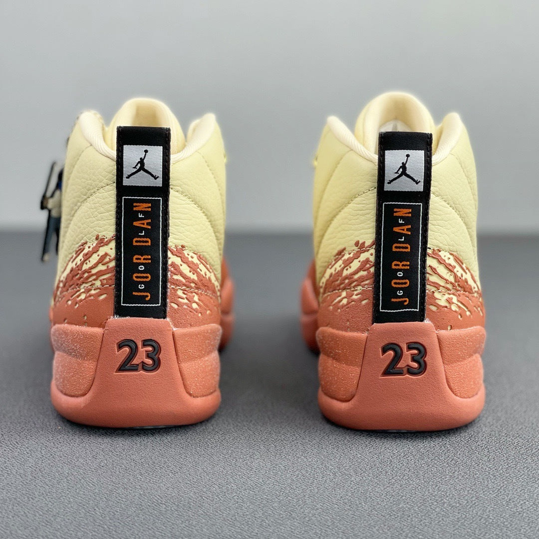 Jordan 12 Retro Eastside Golf Sneakers Cream Brown DV1758-108