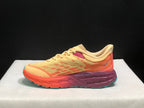 HOKA Speedgoat 5 Trail Running Shoes in Yellow and Coral