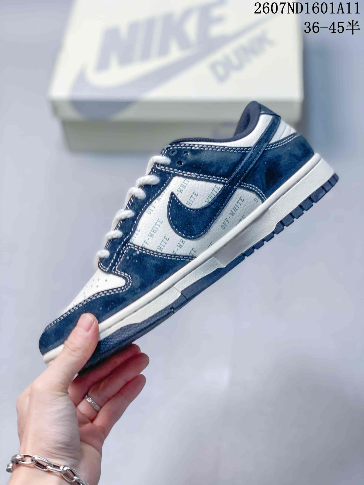 Nike SB Dunk Low Off-White Navy White Sneakers 2607ND1601A11