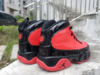 Jordan 9 High-Top Sneakers in Blue, White and Red
