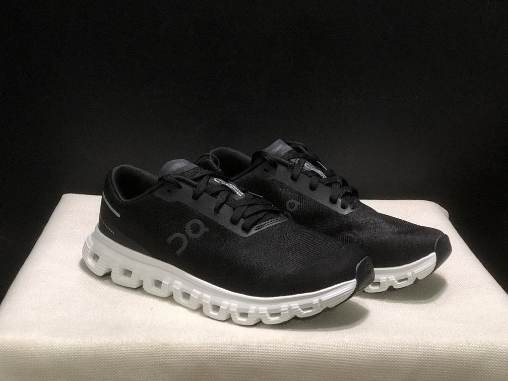 On Cloud 6 Push Sneakers, Black and White