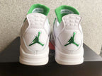 Jordan 4 White and Green Sneakers