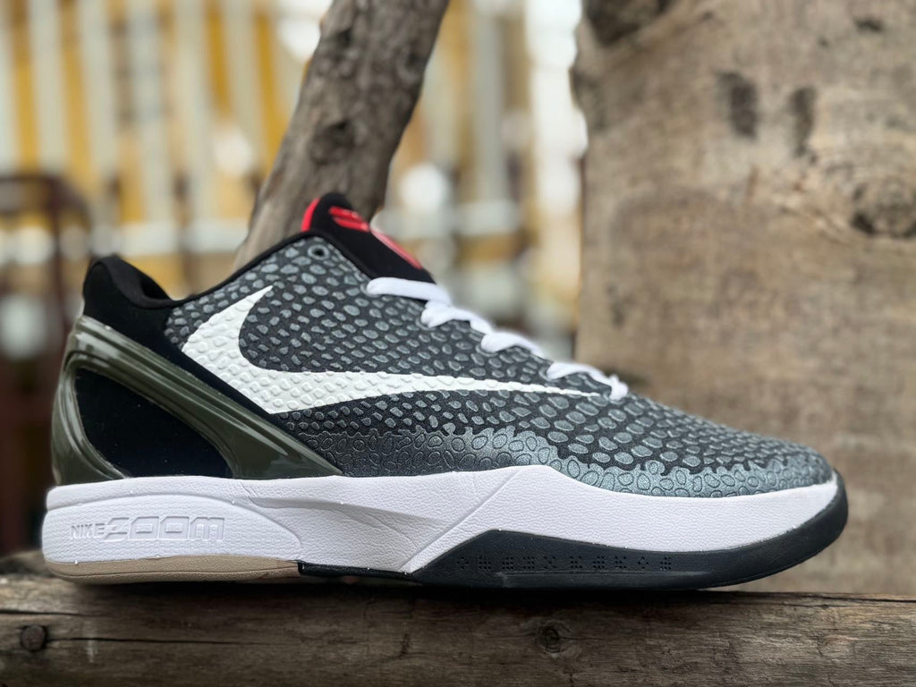Nike Kobe 6 Basketball Shoes Black White Red