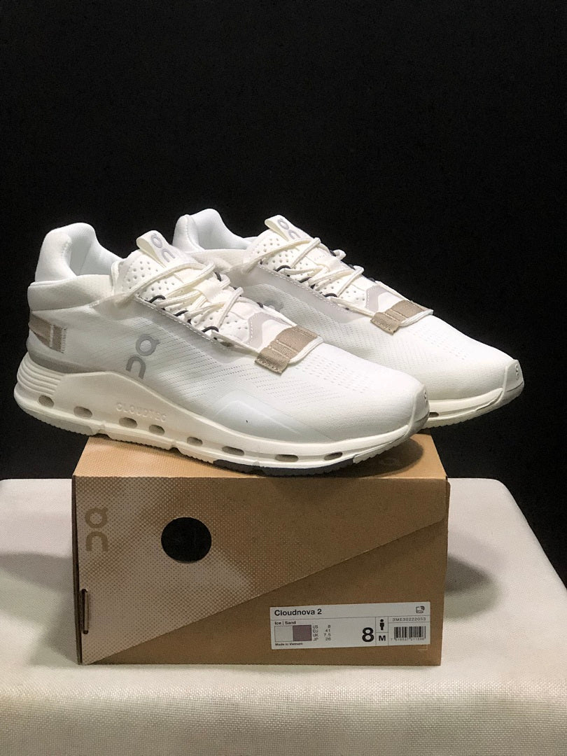 On Cloudnova 2 Sneakers White and Grey