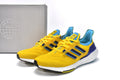 adidas UltraBoost 22 Running Shoes, Yellow and Blue, GW1710