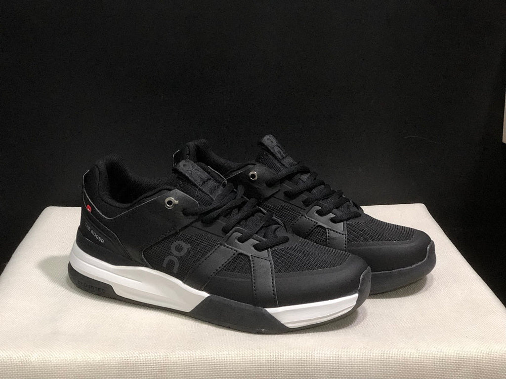 On The Roger Clubhouse Pro Black and White Sneakers