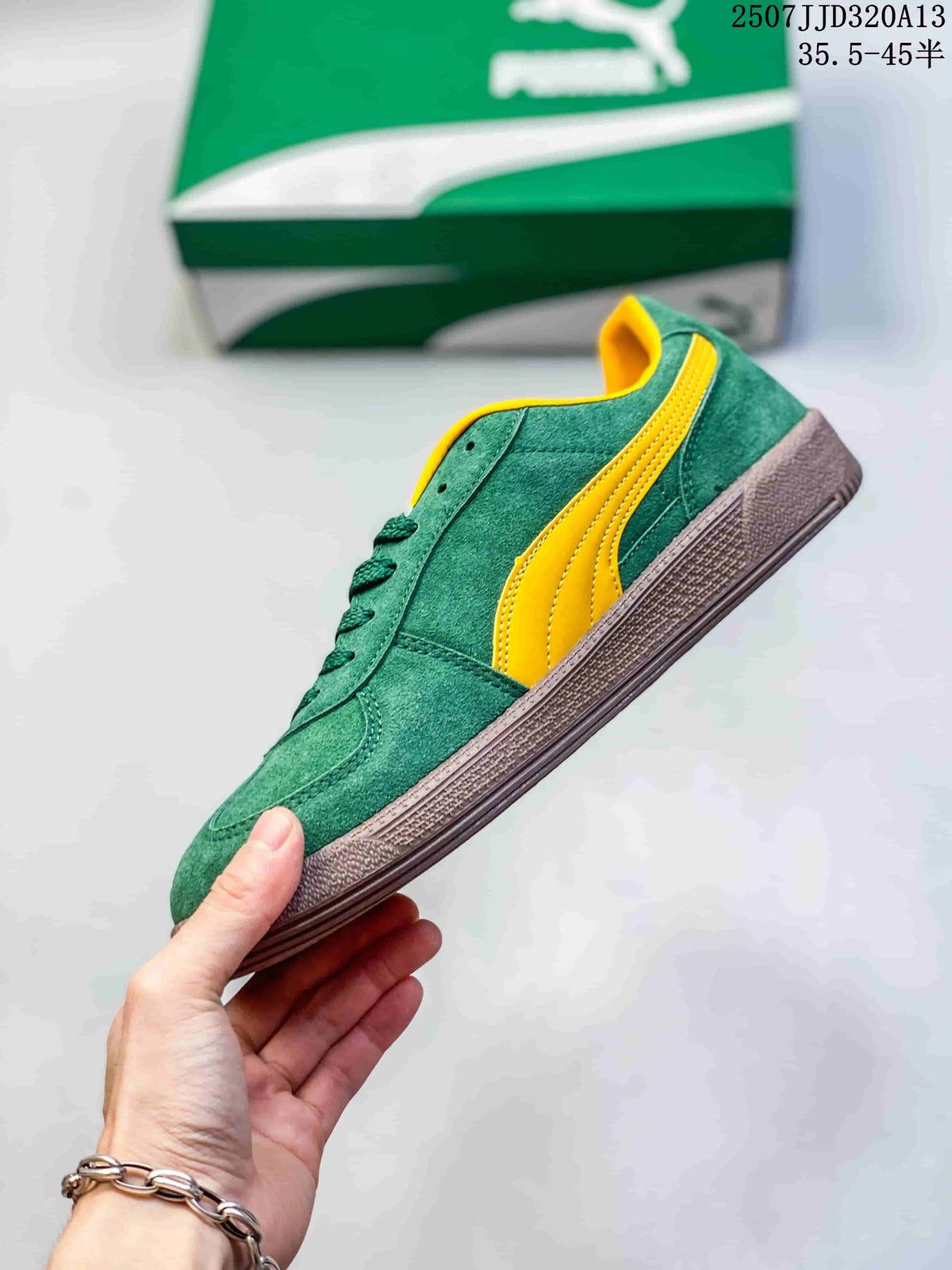 PUMA Palermo Leather Sneakers Green Yellow 2507JJD320A13