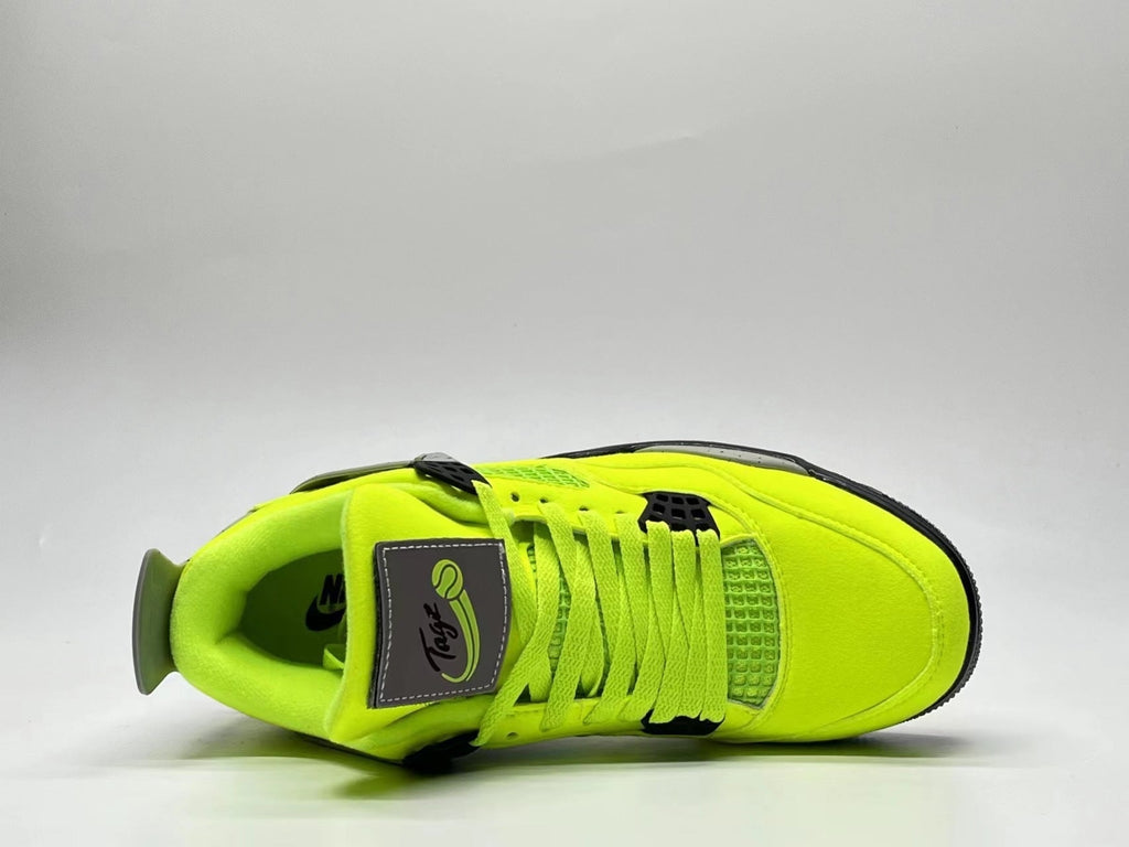 Air Jordan 4 Fluorescent Green Sneakers