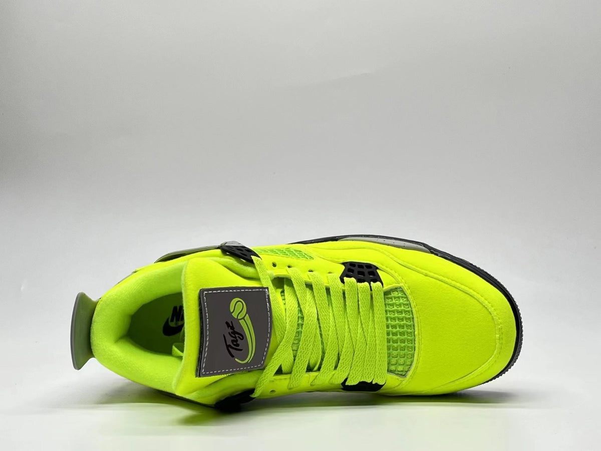 Air Jordan 4 Fluorescent Green Sneakers