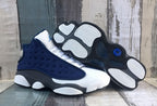 Jordan 13 White, Navy and Gray 3M Sneakers