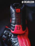 Jordan Air Jordan 12 Retro Flu Game Black Red Sneakers
