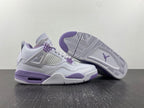 Air Jordan 4 Retro White and Purple Sneakers CT8527-115