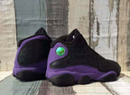 Jordan 13 Black and Purple Men's Sneakers