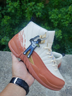 Air Jordan 12 High-Top Sneakers in Black and Burgundy