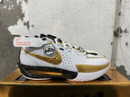 Nike GT Cut 3 Basketball Shoes White Black Gold