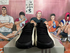 Black White Red Low-Top Sneakers