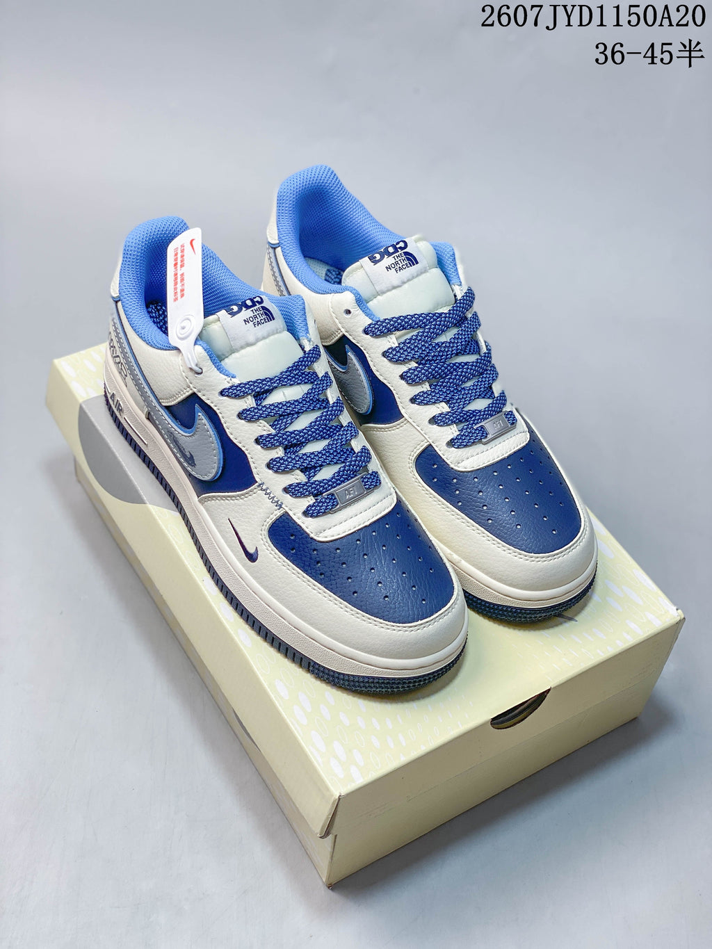 Nike Air Force 1 '07 Blue White Custom Sneakers