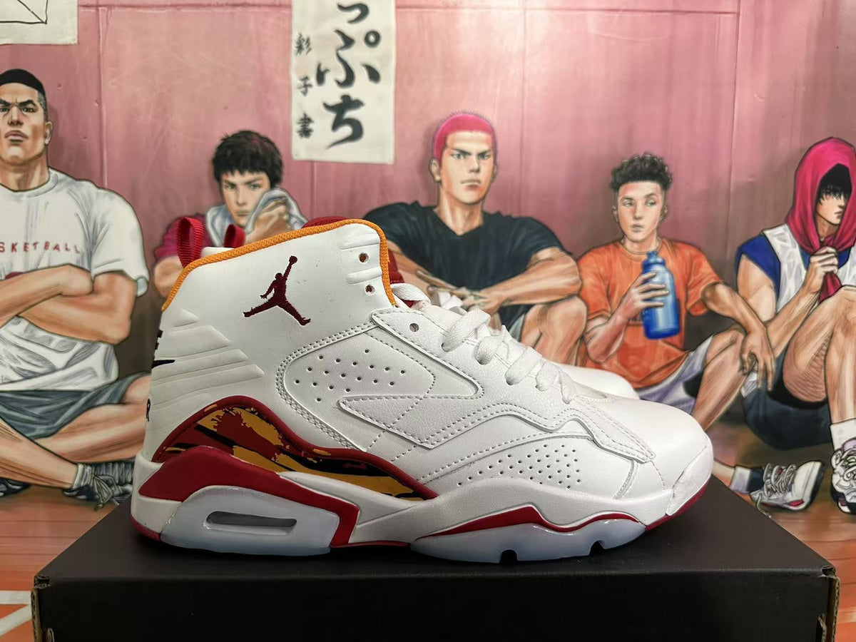 Nike Air Jordan 6 White Red Basketball Sneakers