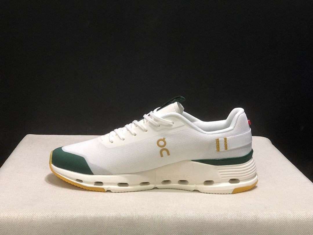 On Cloudnova Form 2 Sneakers in White and Green