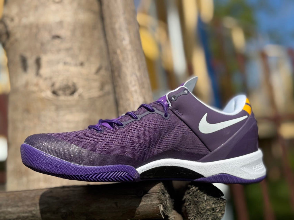 Nike Kobe 8 LSU Away Basketball Shoes, Purple and Gold