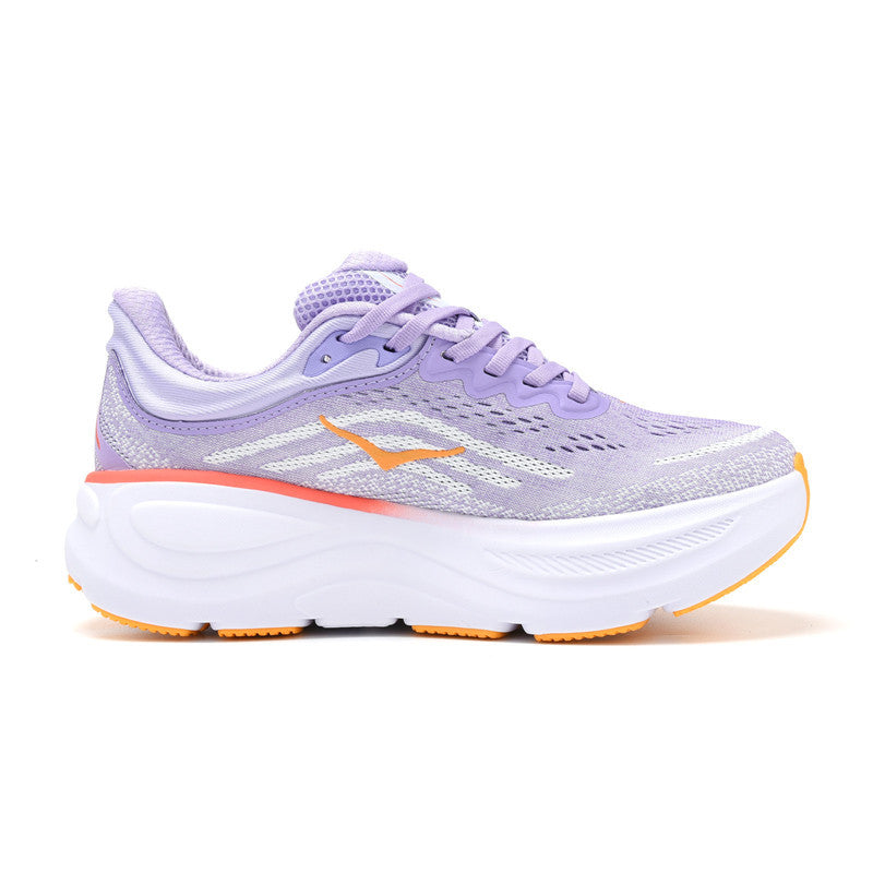 HOKA Bondi 9 Running Shoes in Lavender and Orange