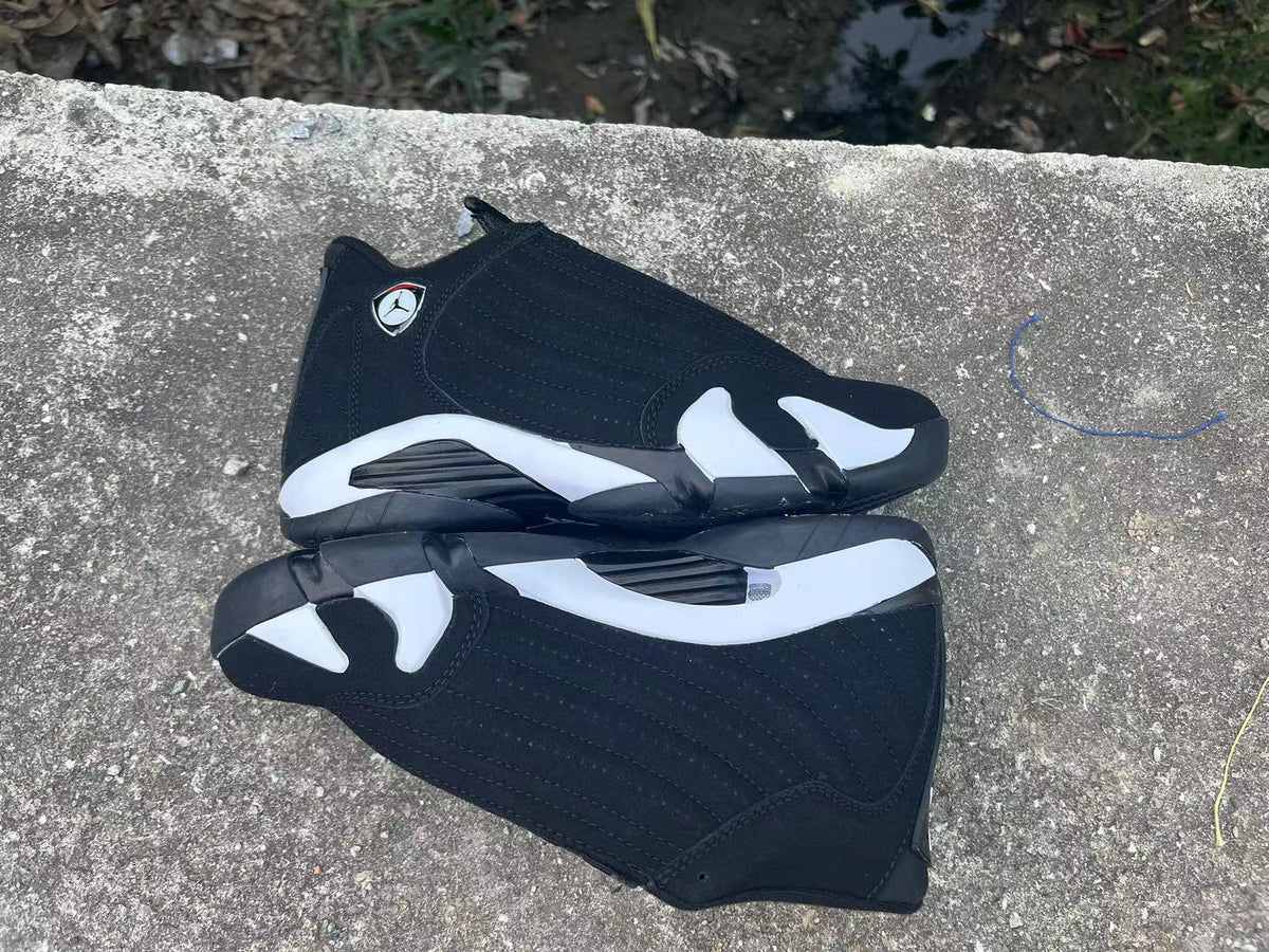 Air Jordan 14 Black and White Basketball Sneakers