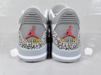 Jordan Air Jordan 3 Retro Grey and Orange Sneakers
