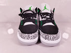 Jordan 3 Black Green Elephant Print Sneakers