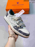 Jordan Air Jordan 1 Low Style Sneakers, Monogram Denim