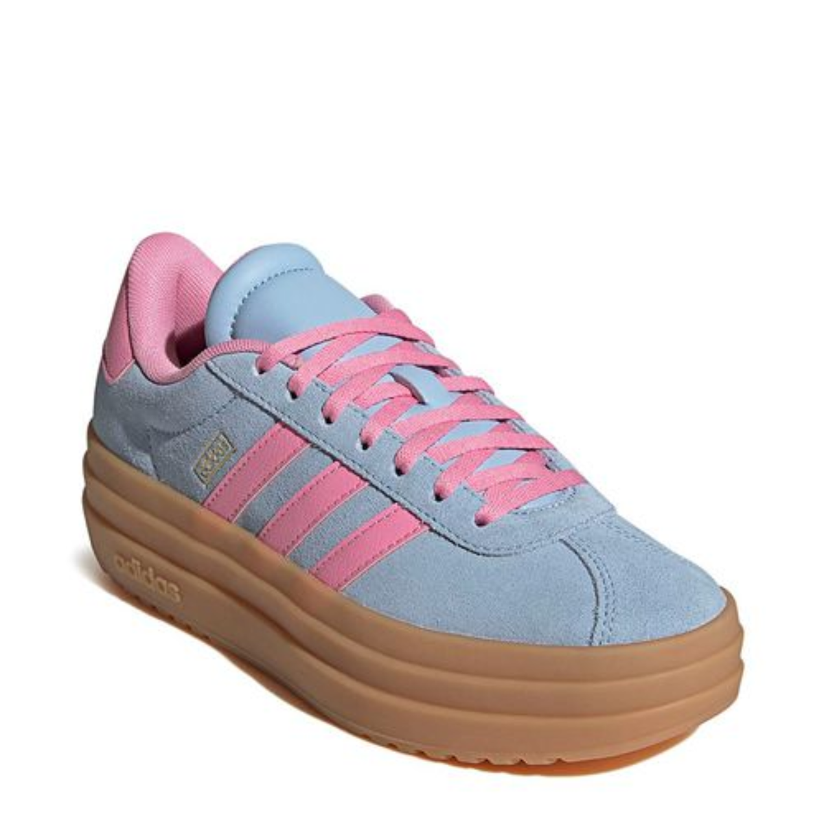Adidas Originals Kids Blue/Pink VL Court Bold Sneakers, JQ1712