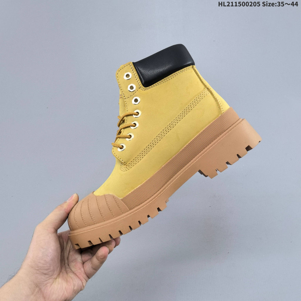 Timberland Yellow High-Top Lace-Up Boots