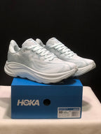 HOKA Clifton 10 White Running Shoes
