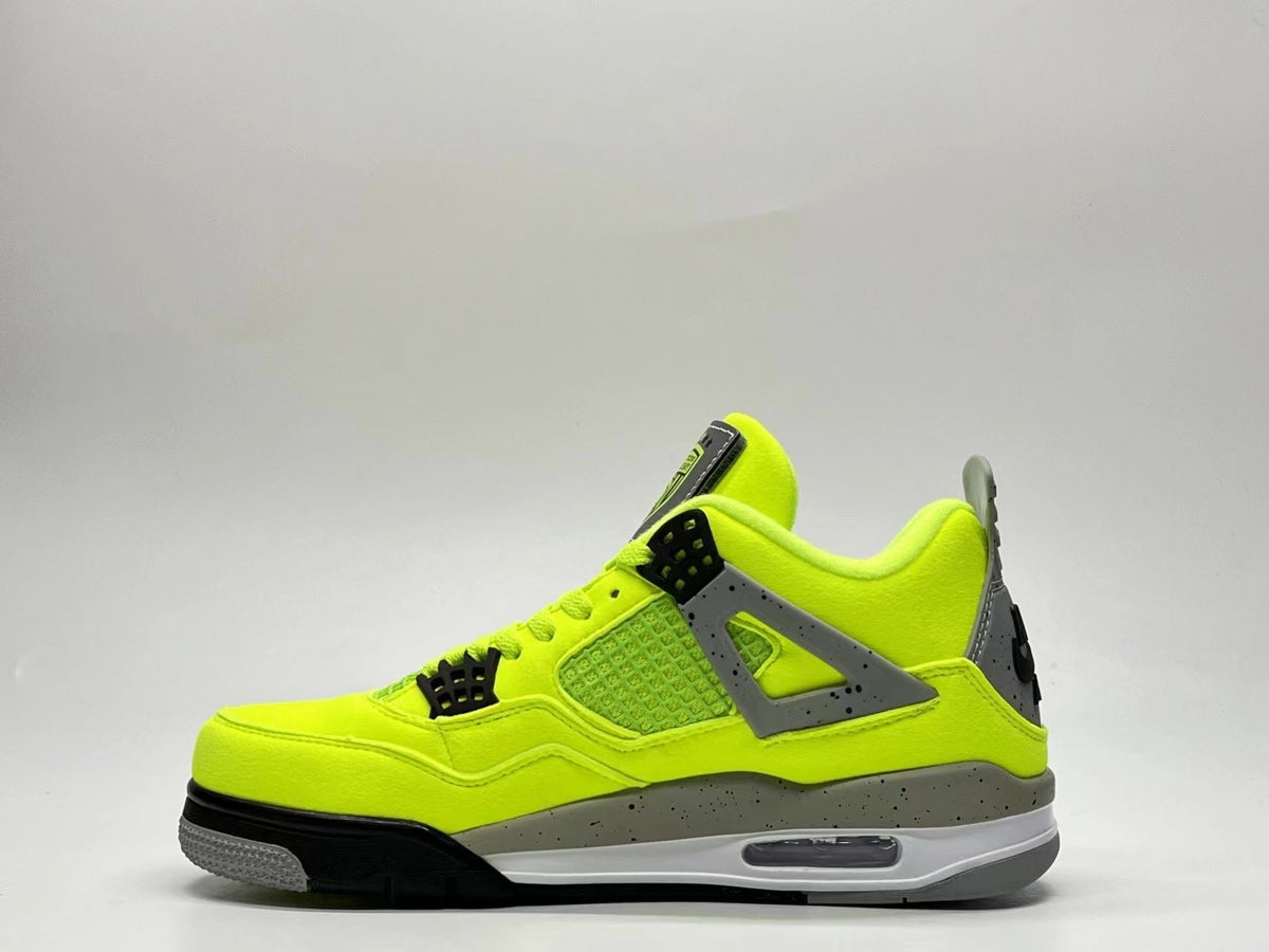 Air Jordan 4 Fluorescent Green Sneakers