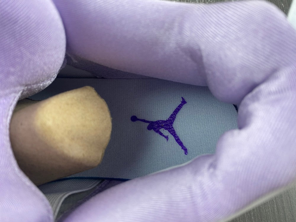 Air Jordan 4 Retro White and Purple Sneakers CT8527-115