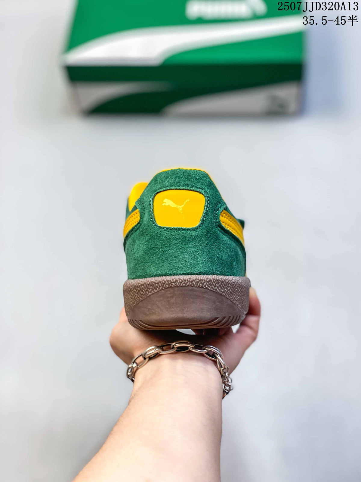 PUMA Palermo Leather Sneakers Green Yellow 2507JJD320A13