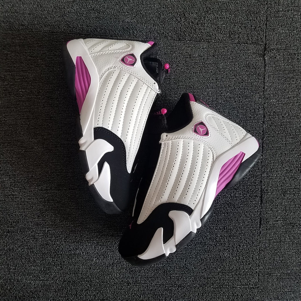 Jordan 14 Women's White Pink High-Top Sneakers