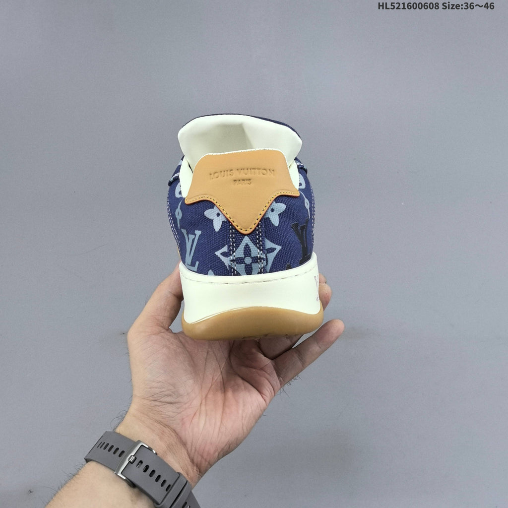 Louis Vuitton Tilted Low Sneakers Blue Monogram