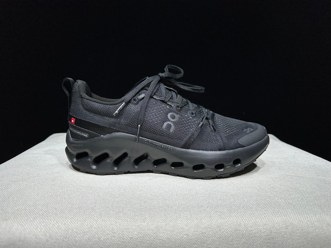 On Cloudsurfer Trail Black Trail Running Shoes