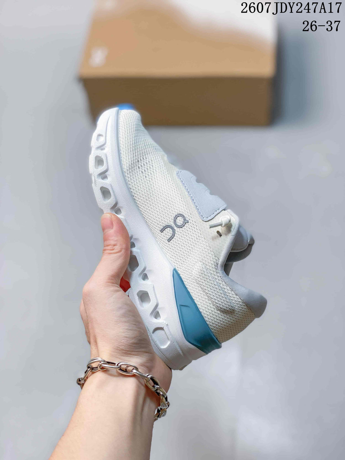 On Cloudstratus 3 Women's Running Shoes White Gray Blue JDY247A17