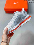 Nike Adult Sneakers White Gray Orange