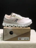 On Cloud 6 Push Sneakers in White and Beige