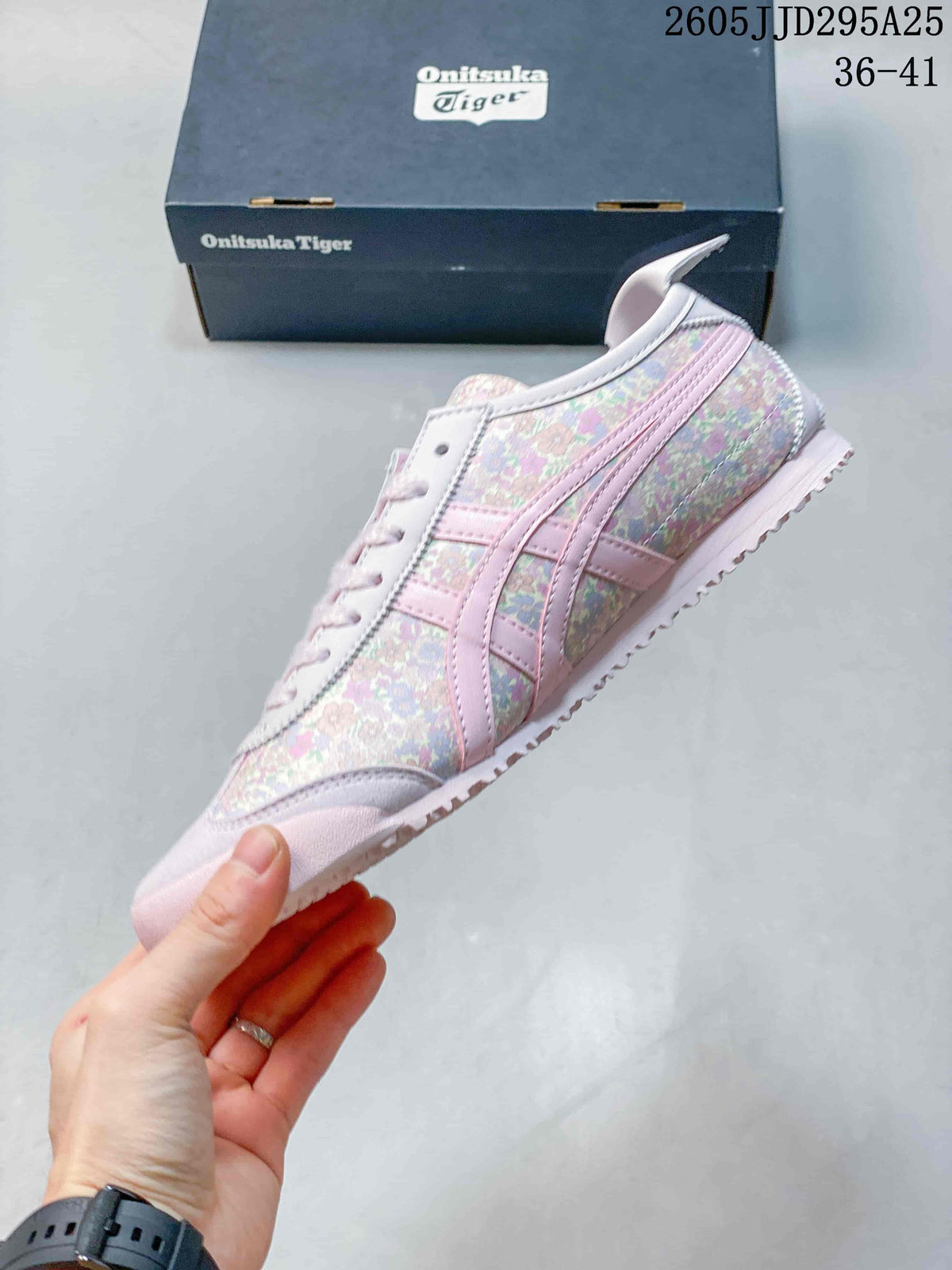 Onitsuka Tiger Floral Low-Top Sneakers Pink JD295A25