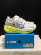 HOKA Mach X 2 Running Shoes, Gray and Neon Yellow